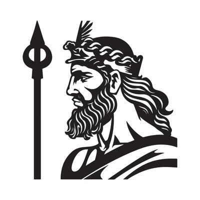 Greek Gods Design Art and Graphics on white background