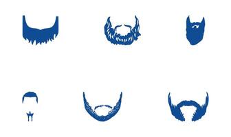 barba vectores icono conjunto