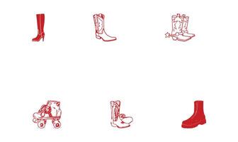 Boots Vectors Icon Set