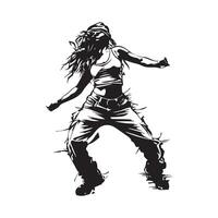 Zumba Dance Illustration on white background vector