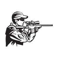 disparo deporte rifle diseño imagen aislado en blanco vector