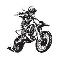 Girl Motocross Design Images on White Background vector