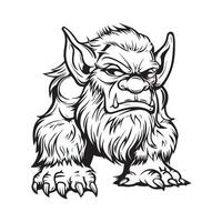 illustration Of a Trolls on white background vector