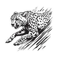 leopardo vinilo diseño ilustración en blanco antecedentes vector