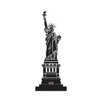 estatua de libertad ilustración en blanco antecedentes vector