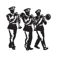 silhouettes of Marching Band vector