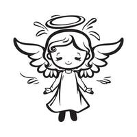 Little Angel Images Design on White Background vector