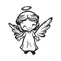 Little Angel Images Design on White Background vector