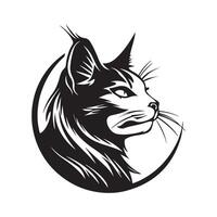 gato amante logo diseño imagen. ilustración de un gato vector