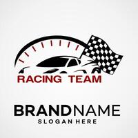 racing car logo design vector