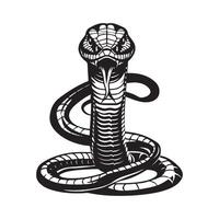 Snake Black and White design Images. Black and White Snake on white background vector