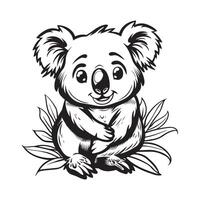 Illustration of Koala on white background vector