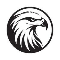 halcón en circulo logo modelo imagen diseño en blanco antecedentes vector