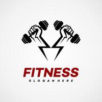 Fitness Center Logo Template Design vector