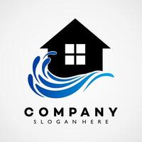 Design logo House Clean Template vector