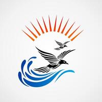 plantilla de diseño de logotipo de águila vector