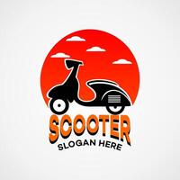 scooter logo icono vector