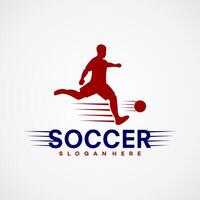 fútbol logo modelo diseño vector