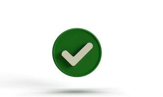 Symbol sign green circle choice round green color icon check mark agreement checklist tick ok success checkmark correct design checkbox approve button right accept positive choose yes business vote photo