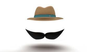 sombrero Bigote negro oscuro color símbolo objeto icono símbolo padre día papá hombre Caballero niño amor fiesta celebracion masculino chico del padre día estilo de vida hija padre familia juntos invitación amor foto