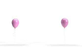 Pink purple red balloon white isolated background wallpaper empty blank twin children day kid son girl boy funny cartoon character friendship cute family friend birthday school love template event art photo