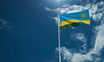 rwanda flagcopy space blue sky background wallpaper copy space rwanda government emblem celebration patriotism flagpole world international relation trade together competition independence day 1 first photo