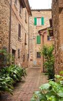 Beautiful street of Pienza in Tuscany photo