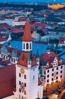 View of old town tower by night photo