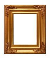 Golden picture frame baroque style. photo
