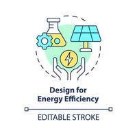 Design for energy efficiency multi color concept icon. Chemical syntheses, synthetic reaction. Round shape line illustration. Abstract idea. Graphic design. Easy to use presentation, article vector