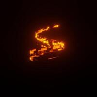 Animated fire trail effect 2d and 3d animation video