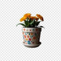 växt pott blomma isolerat på transparent bakgrund psd