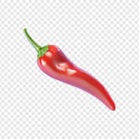 rouge le Chili poivre sur transparent Contexte psd