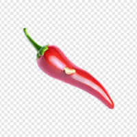 rouge le Chili poivre sur transparent Contexte psd