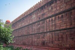 Architectural details of Lal Qila - Red Fort situated in Old Delhi, India, View inside Delhi Red Fort the famous Indian landmarks photo