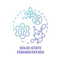 Solid-state fermentation blue gradient concept icon. Agricultural conditions, cultivation plant. Round shape line illustration. Abstract idea. Graphic design. Easy to use in article, blog post vector