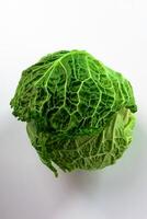 Savoy cabbage isolated on a white background photo