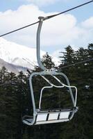 Cable car at a ski resort. photo