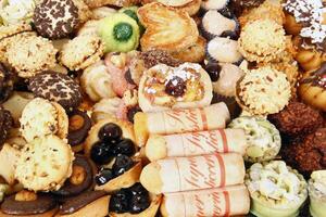 Pastries on white background photo