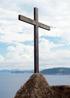 Wooden crucifix in the Aragonese Castle photo