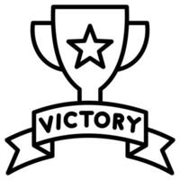 Victory Banner icon line illustration vector