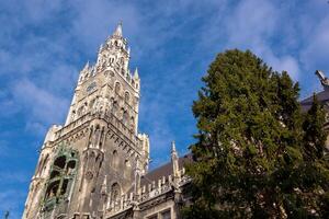 The Marienplatz in Munich with tree christmas photo