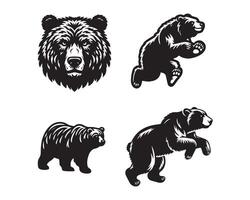 bear silhouette icon graphic logo design vector