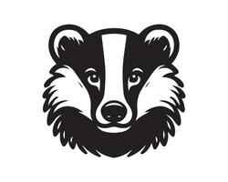 badger silhouette icon graphic logo design vector