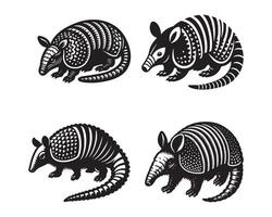 armadillo silueta icono gráfico logo diseño vector