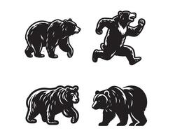 bear silhouette icon graphic logo design vector