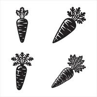 carrot silhouette icon graphic logo design vector