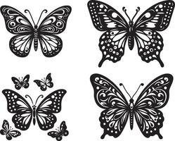 Butterflie silhouette icon graphic logo design vector