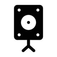 Simple Speaker solid icon. The icon can be used for websites, print templates, presentation templates, illustrations, etc vector