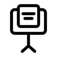 Simple Music Stand icon. The icon can be used for websites, print templates, presentation templates, illustrations, etc vector
